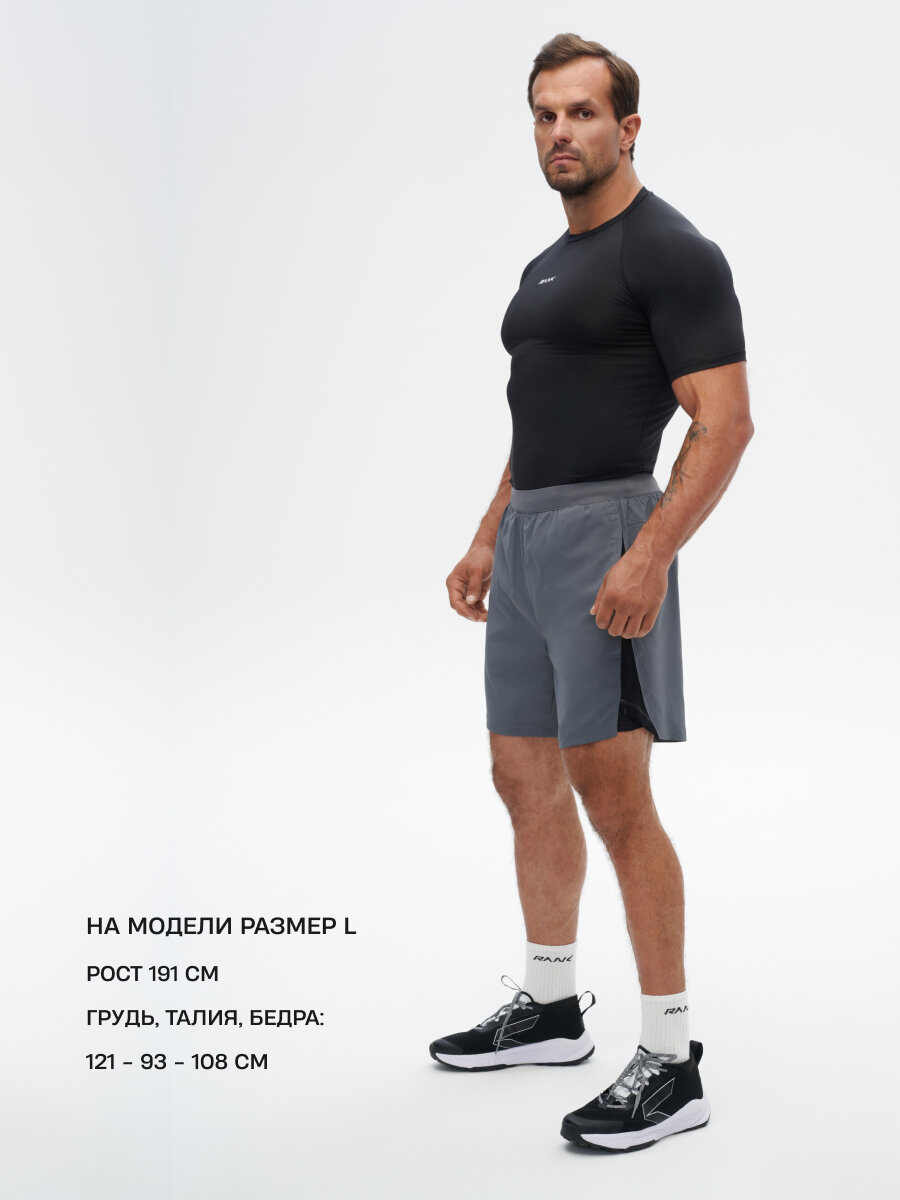 Футболка спортивная RANK Compression T-Shirt, размер M, черный — фото 1