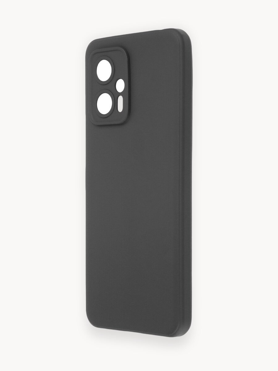 Матовый силиконовый чехол BROSCORP на Xiaomi Poco X4 GT (Сяоми Поко Х4 ГТ), тонкий, soft-touch, черный