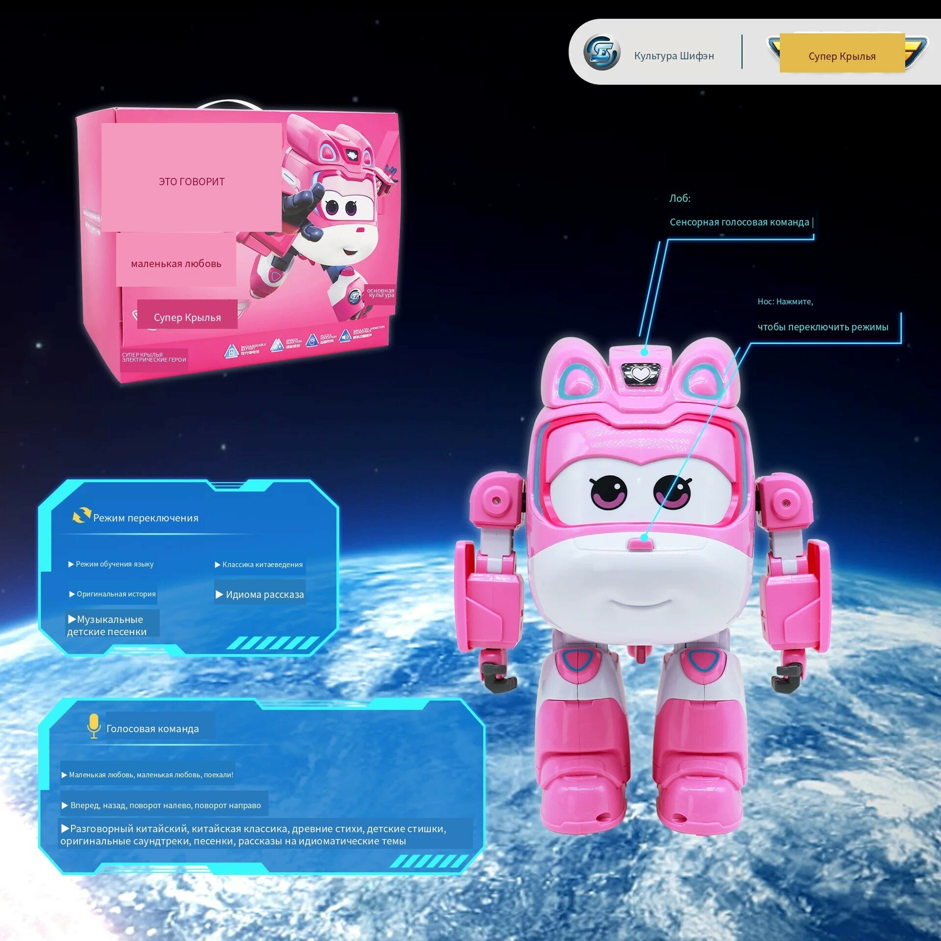 Интерактивная игрушка-сказочник с роботом, распознающим голос