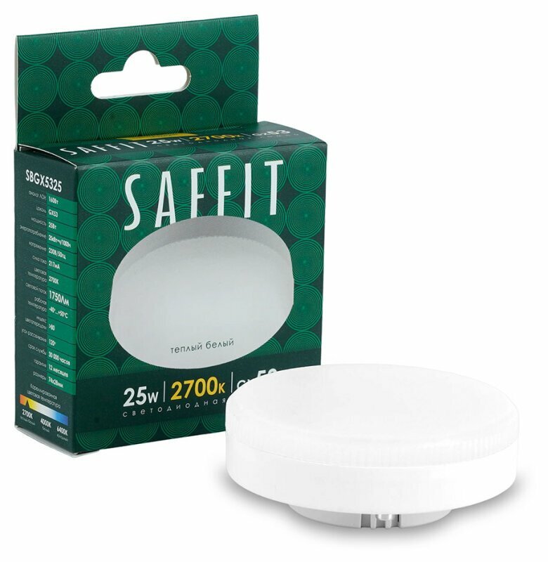 Лампа светодиодная Feron Saffit GX53 25Вт 2700K 55284