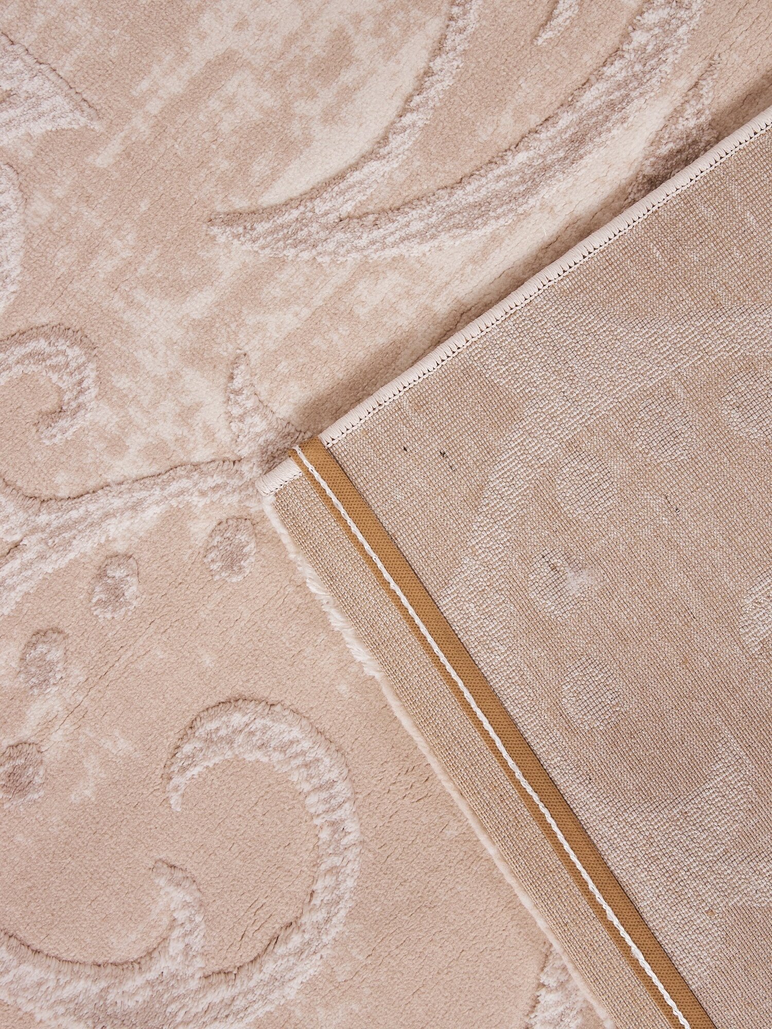 Ozkaplan karpet Ковер 2x3м овальный турецкий ворс 12мм Milana 0A096A Beige-Beige