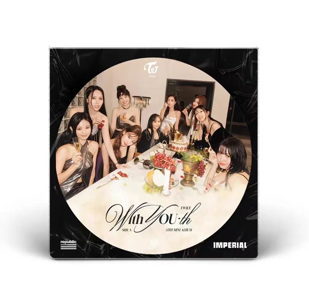 Виниловая пластинка Twice - With You-th Vinyl, 12", 45 RPM, Mini-Album, Limited Edition, Picture Disc, GLITTER Version Новый, NEW