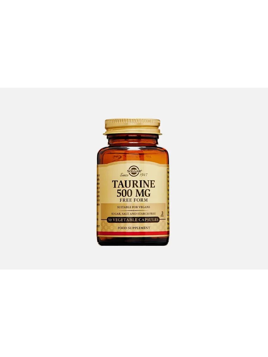 #Solgar Taurine 500 мг в капcулах Таурин 50шт#