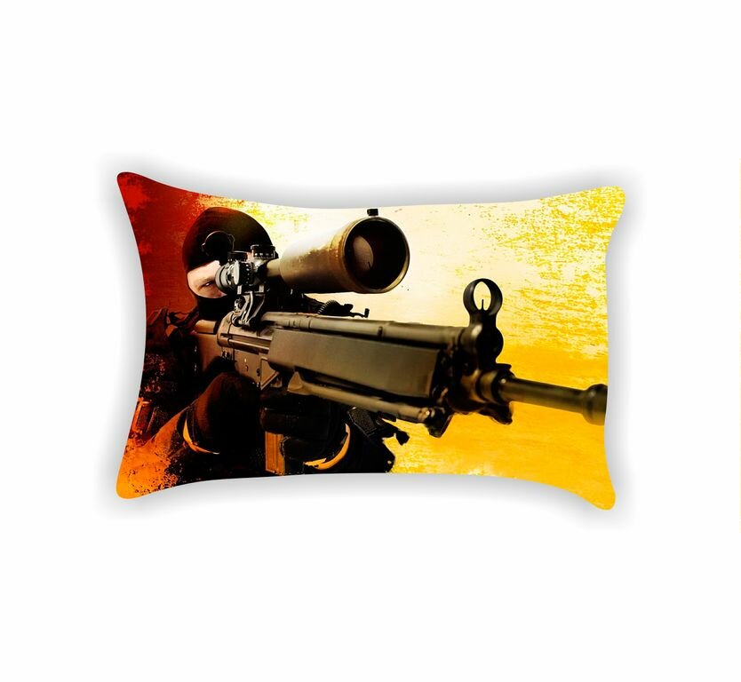 Подушка "Counter-Strike, CS GO, Контр Страйк" №13, картинка С одной стороны