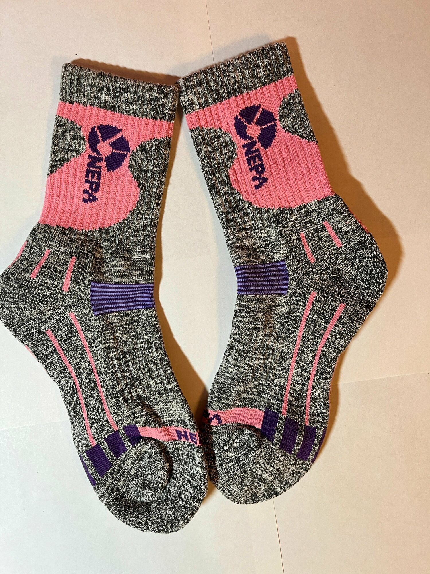 Носки NEPA, размер 24, серый, фиолетовый, розовый, голубой — фото 1