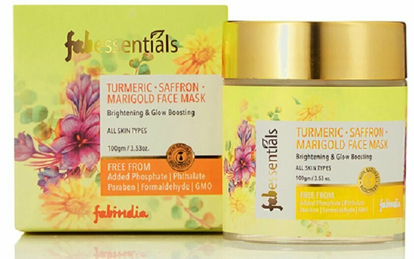 Маска для лица куркума, шафран, календула Fabessentials Face Mask 100 г