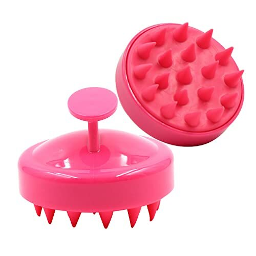 Силиконовая массажная щетка, расческа для мытья волос, массажер для кожи головы и тела