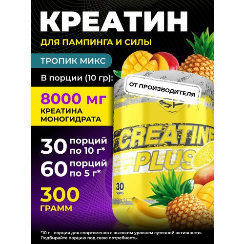 Креатин STEELPOWER Креатин моногидрат STEELPOWER Creatine Plus, 300 гр.