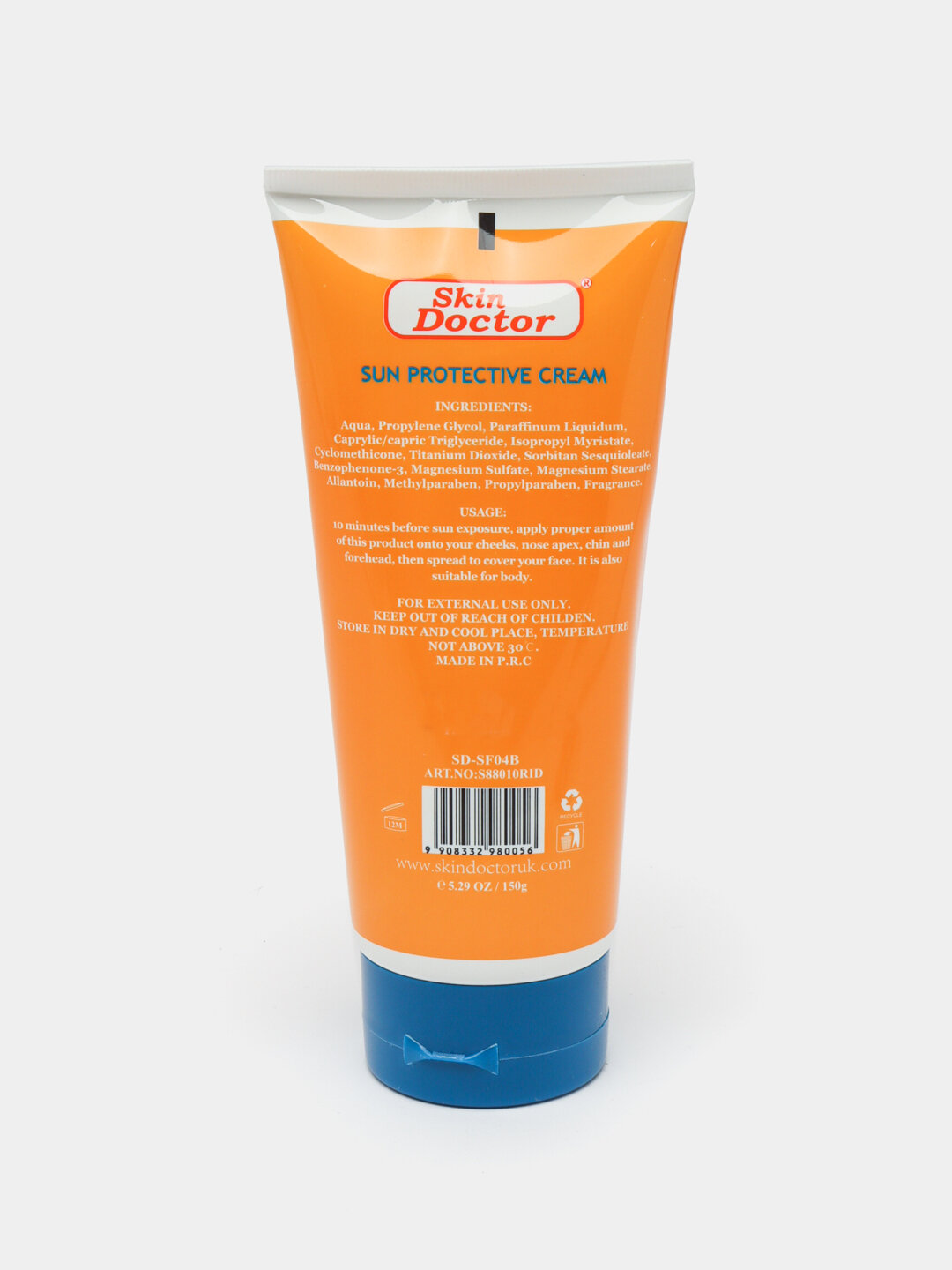 Солнцезащитный крем Skin Doctor SPF 80 PA+++, с кокосовым маслом и витамином Е, 150 мл