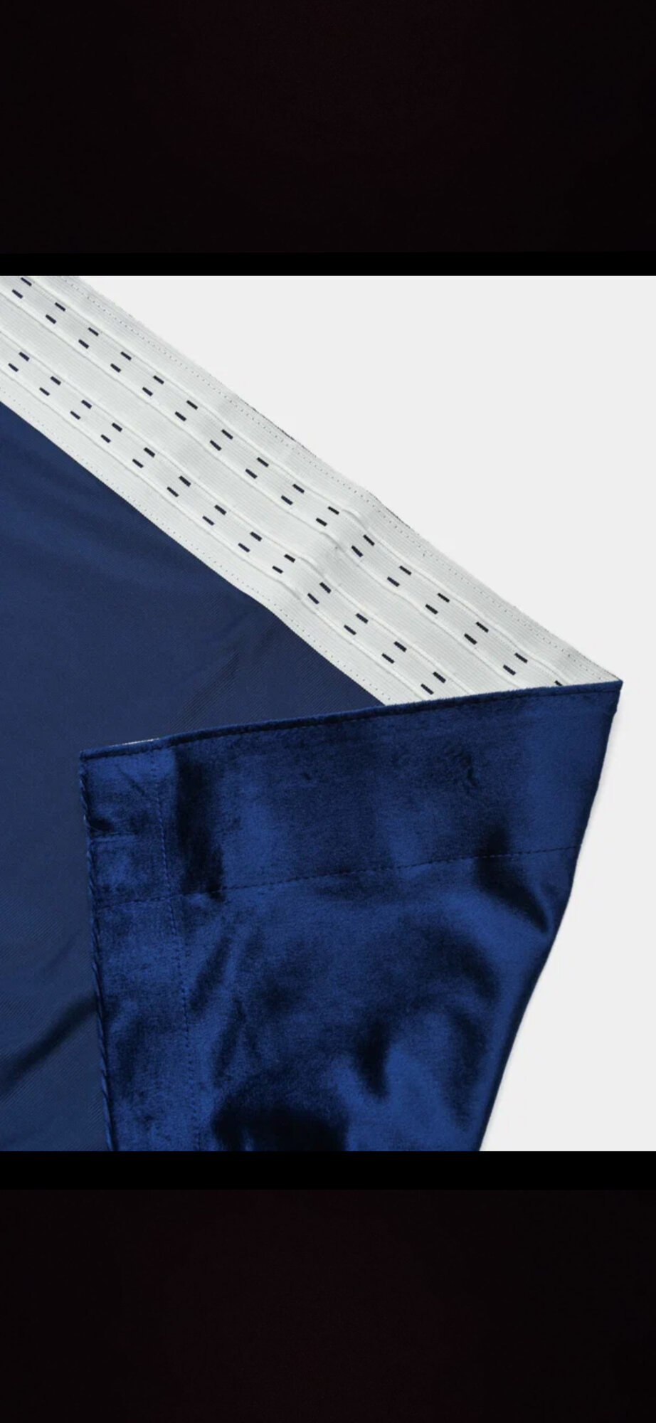 Штора Dona Shtor, бархат, светонепроницаемые, 150x280см, синий — фото 1