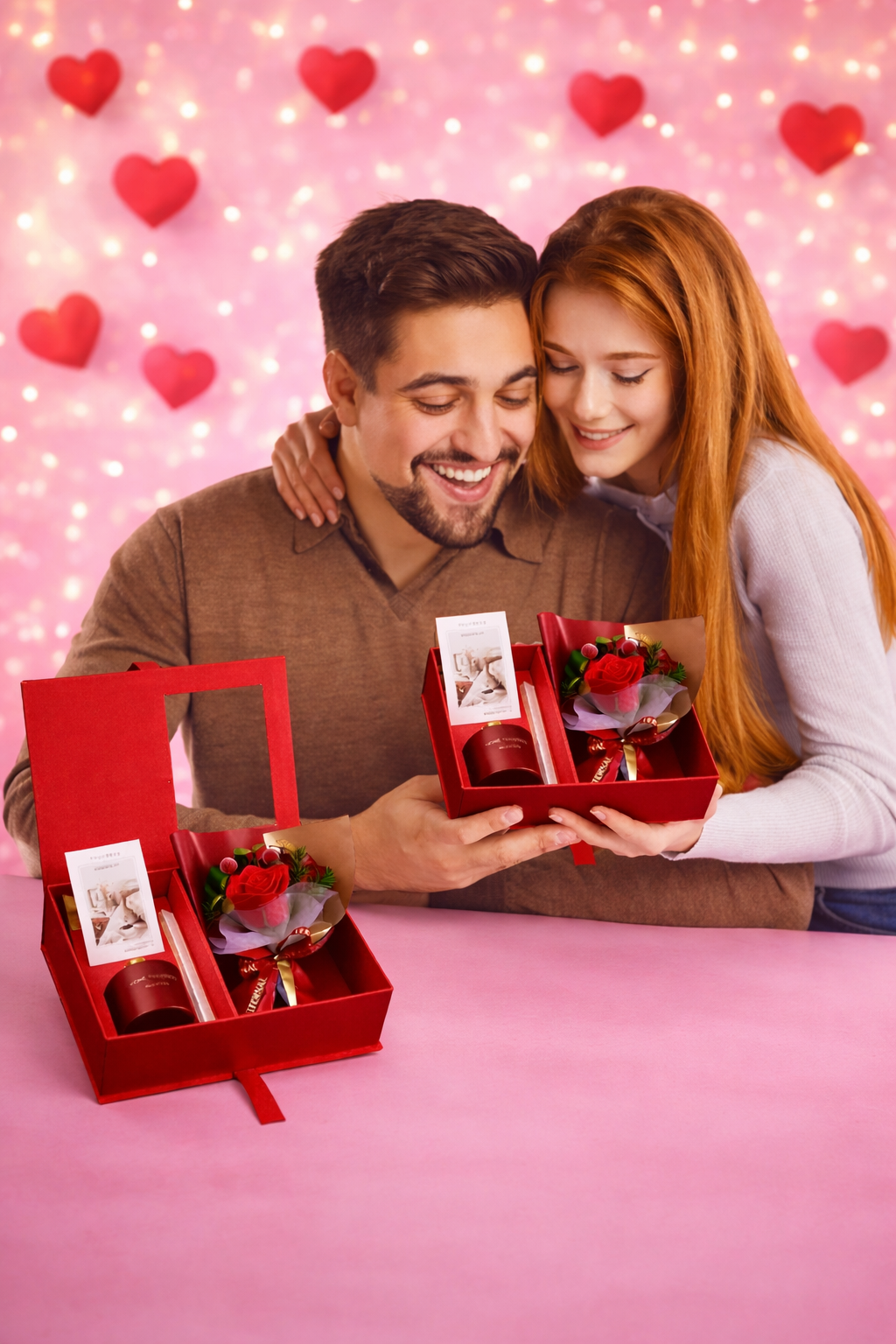 Подарочный набор для женщин, аромат для дома и букет из мыльных цветов