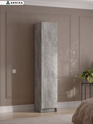 Изображение товара Шкаф-пенал ARNIKA "Бали", для одежды, ЛДСП, цементный цвет, 40x38x200 см