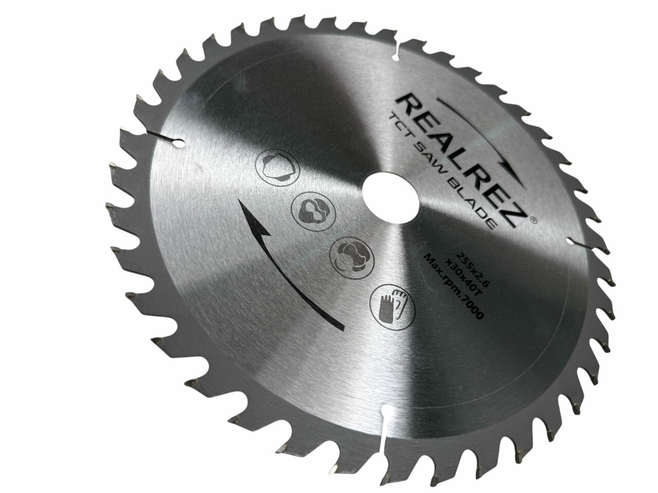 Пильный диск по дереву REALREZ 255x30/25.4 мм 40 зубьев — фото 1