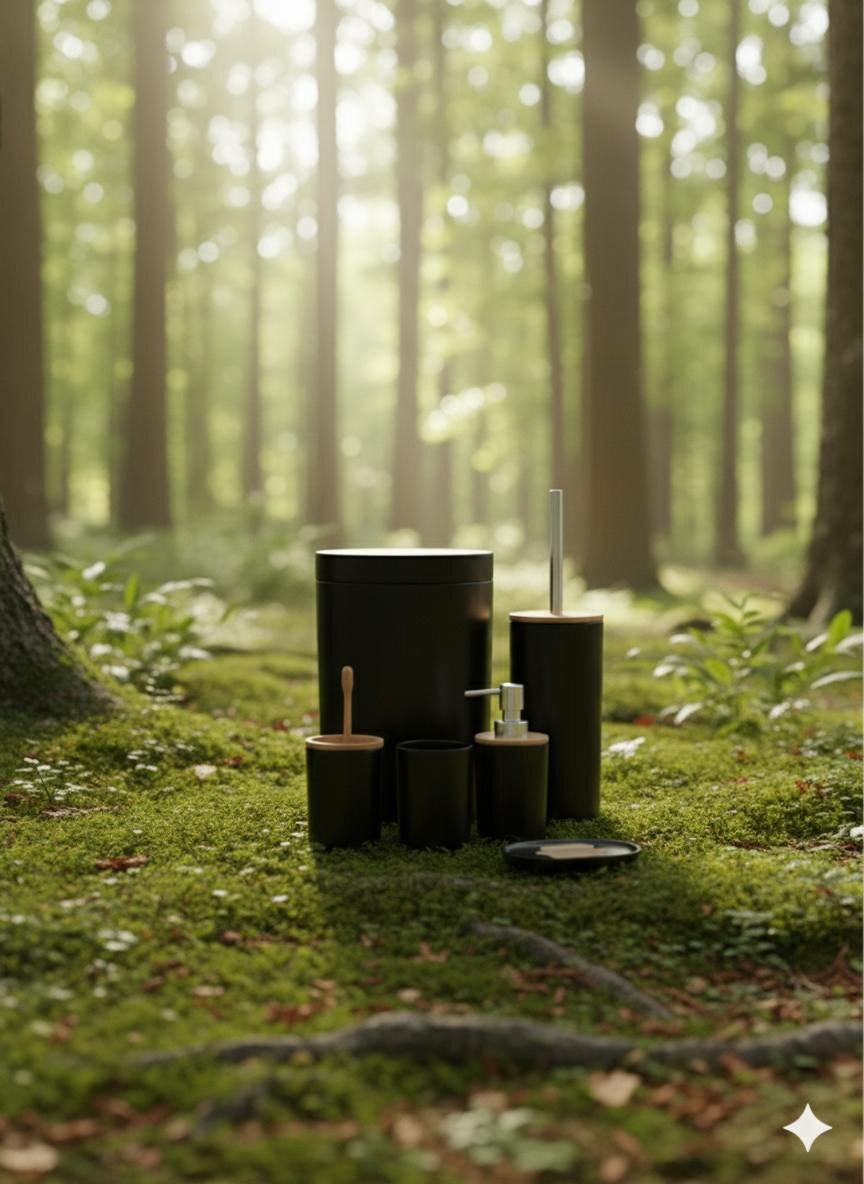 Набор аксессуаров для ванной комнаты из 6 предметов — стильное и практичное решение для современного интерьера