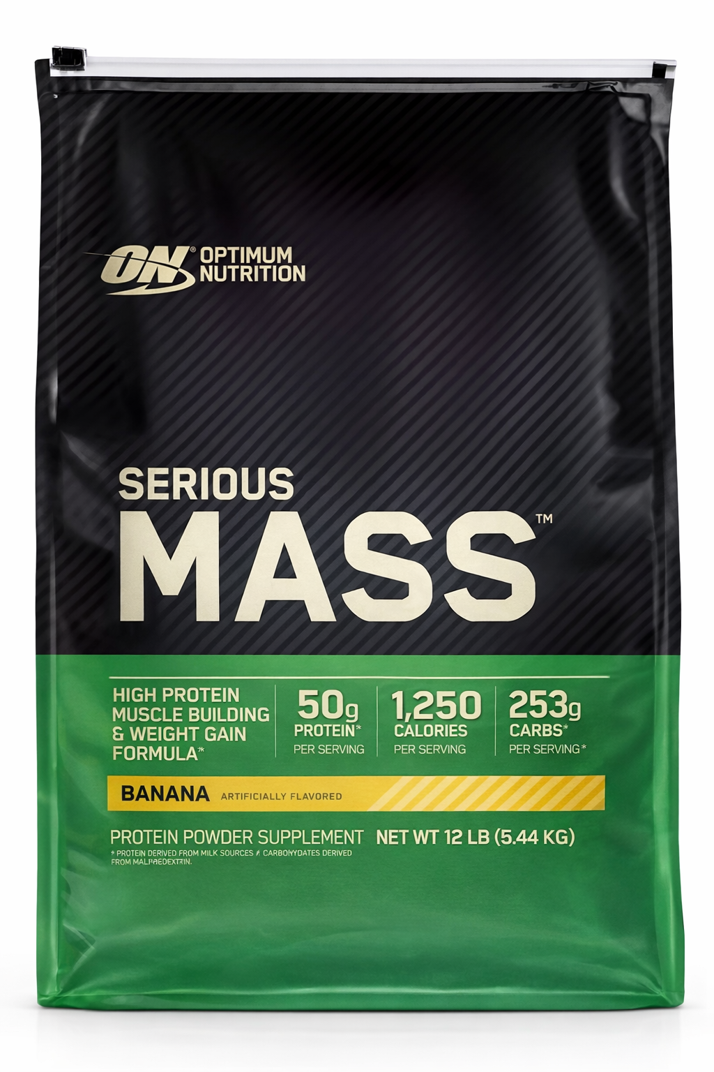 Optimum Nutrition Serious Mass 5.44 кг Banana – Гейнер для набора массы и силы (USA)
