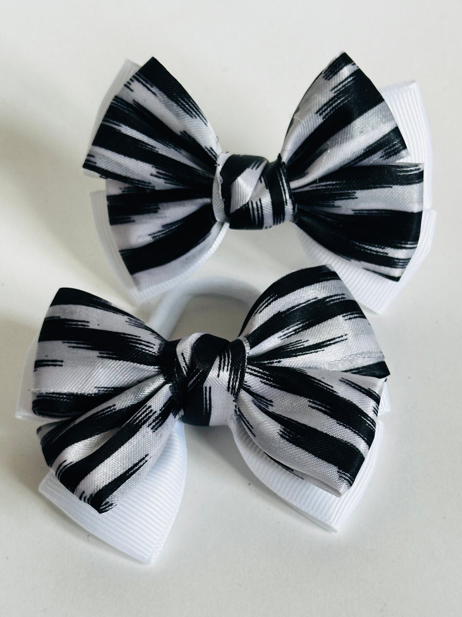 Бантики-резинки "Икат", для девочек, ручной работы, национальный стиль, 2 штуки