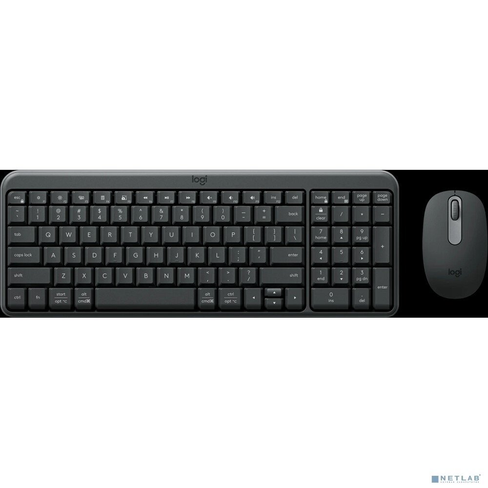 Комплект (клавиатура + мышь)/ Logitech Wireless MK250 Compact Bluetooth Wireless Combo-GRAPHITE — фото 1