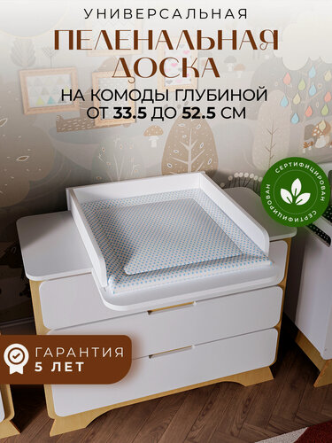 Изображение товара Пеленальный столик, универсальная пеленальная доска на комод STOOLLY