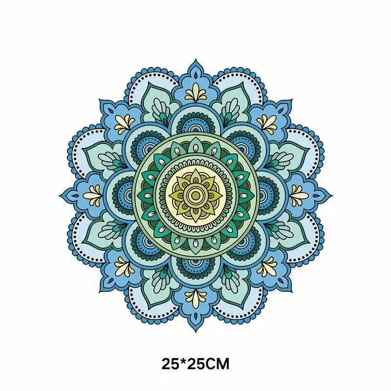 Термонаклейки Mandala Flowers Stripes