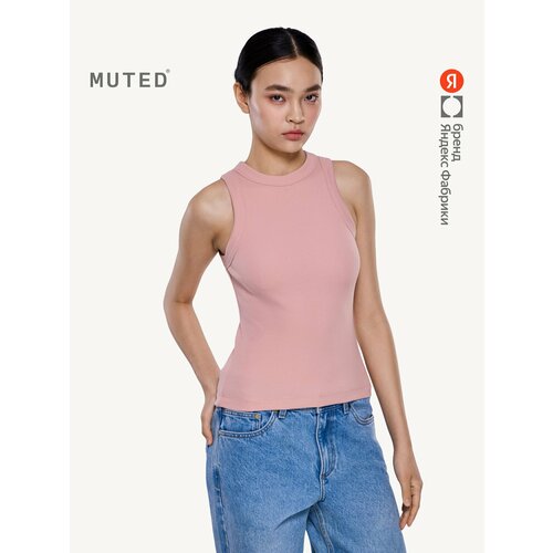 фото Майка muted в рубчик, размер s, светло-розовый