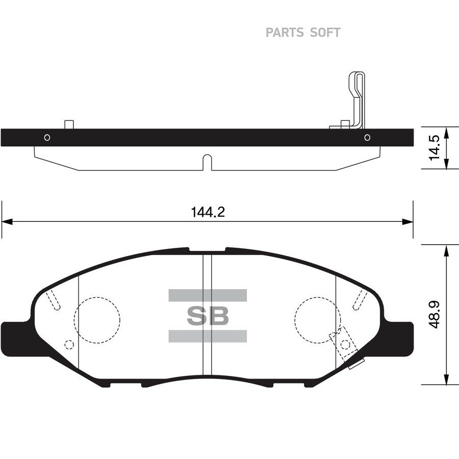 Колодка передняя SANGSIN ВАЗ Lada Vesta NG SANGSIN BRAKE SP1383