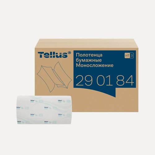 Изображение товара Полотенца бумажные Tellus (Tork) Singlefold, Advanced, система H3, 200 листов 23Х23 см, 2 сл, белые, 10 пачек (арт: 290184)