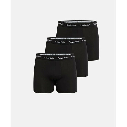 Трусы CALVIN KLEIN Boxer Brief, комплект из 3 шт., размер S, черный
