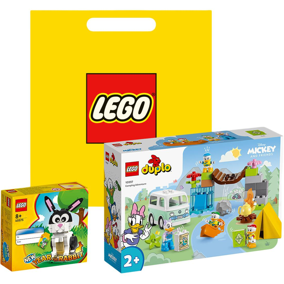 Конструктор LEGO Camping Adventure 10997, Random Puzzle Box*1, Lego Yellow Shopping Bag