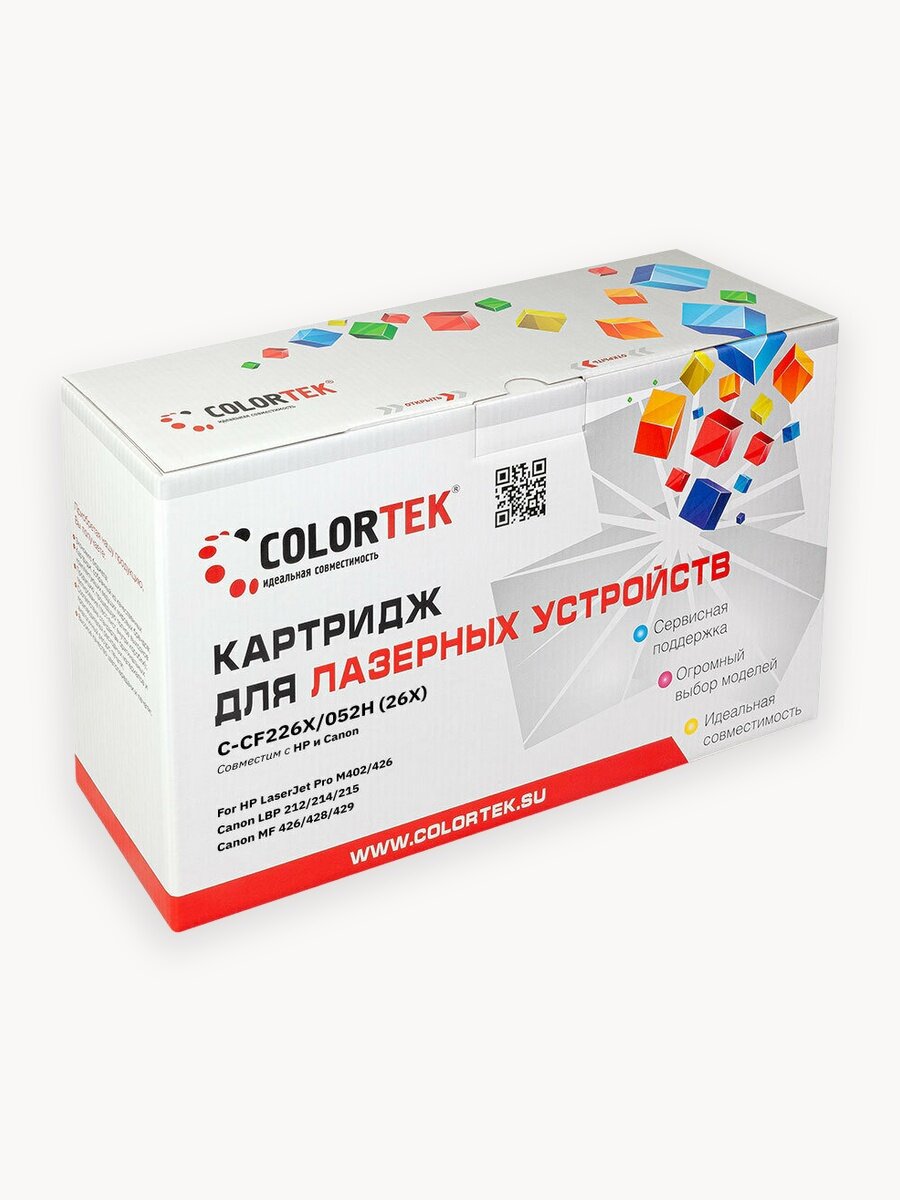 Картридж Colortek CF226X/C-052H для принтеров HP и Canon