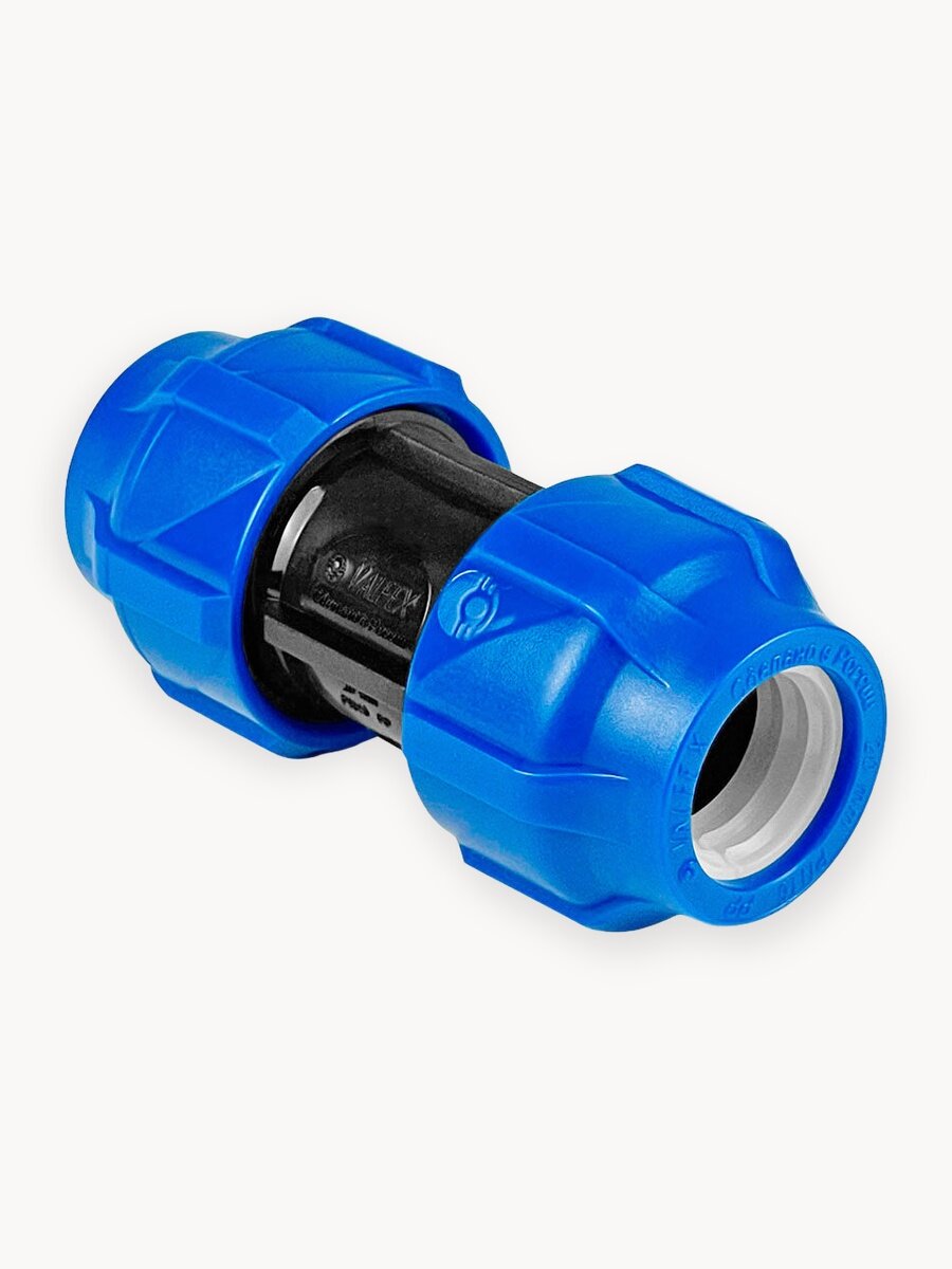 Муфта ПНД компрессионная соединительная для соединения двух труб 25 VALFEX