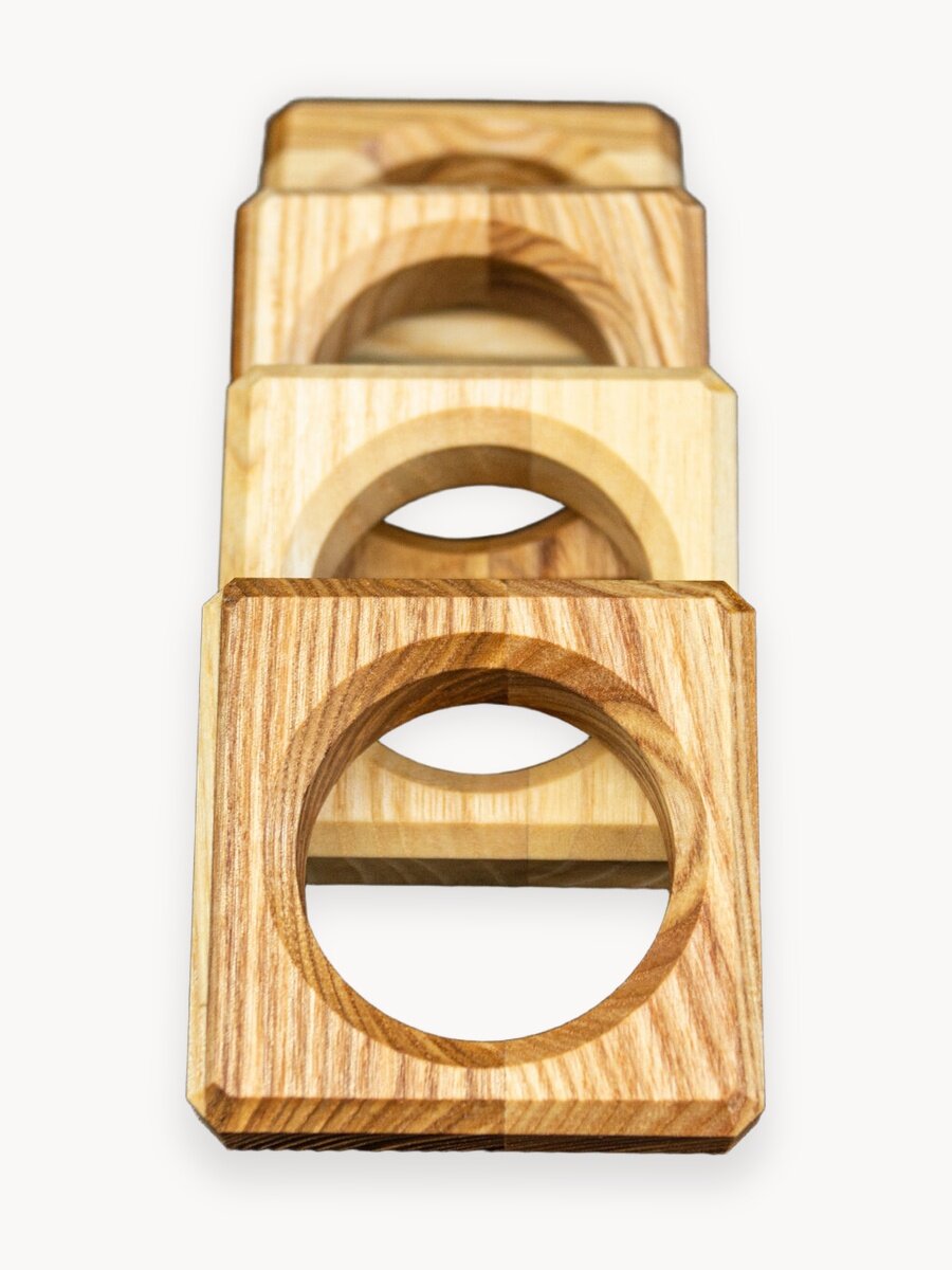 Набор колец из ясеня для салфеток