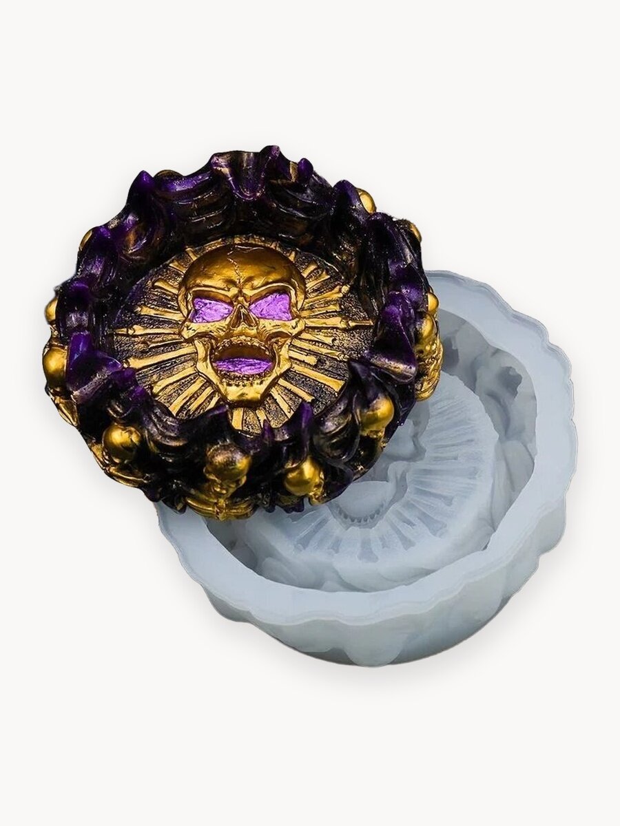 Молд бычница - череп, форма для эпоксидной смолы, гипса, пластика.