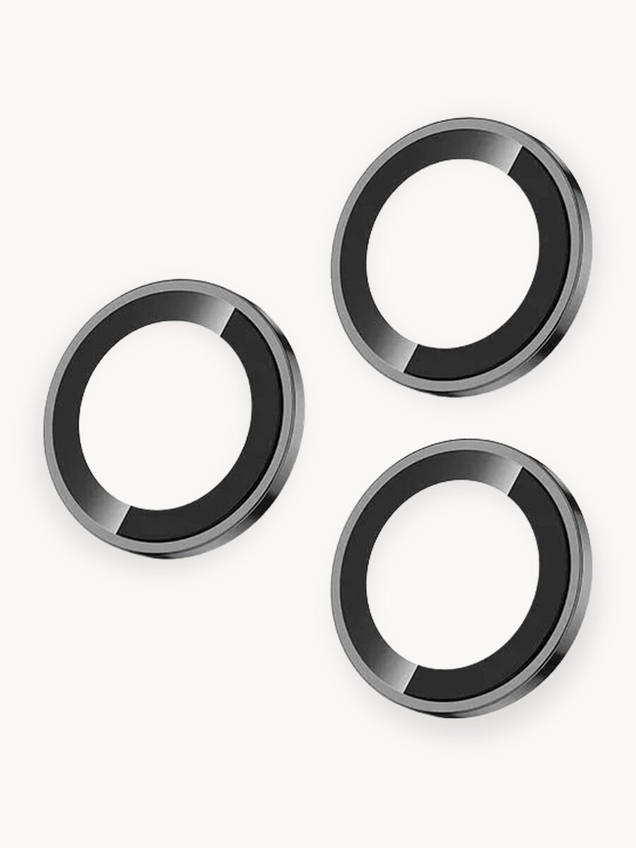 Защитные линзы для камеры iPhone 16 Pro/Pro Max ( black), 3 штуки в уп