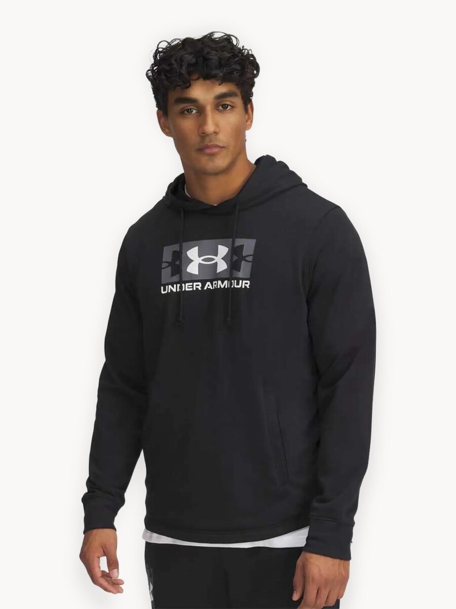Худи Under Armour Rival Terry Logo, размер SM, , черный