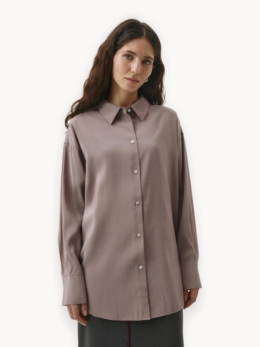 Рубашка Sela, размер L INT, Шоколадный