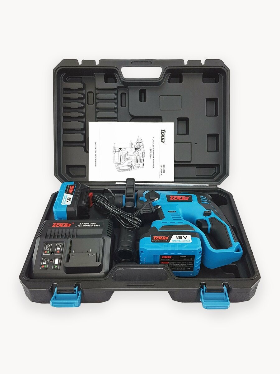 Дрель аккумуляторная (перфоратор) Toua DBLH180-1 с бесщеточным двигателем SDS+ 18 В