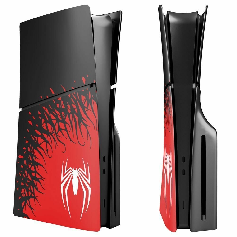 Защитная задняя панель для PS5 Slim с дисководом в тематике Человек-паук, сменная крышка от царапин