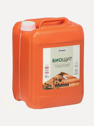 Изображение товара Антисептик для дерева и камня Оптимист Биощит 10л, защита от плесени и насекомых