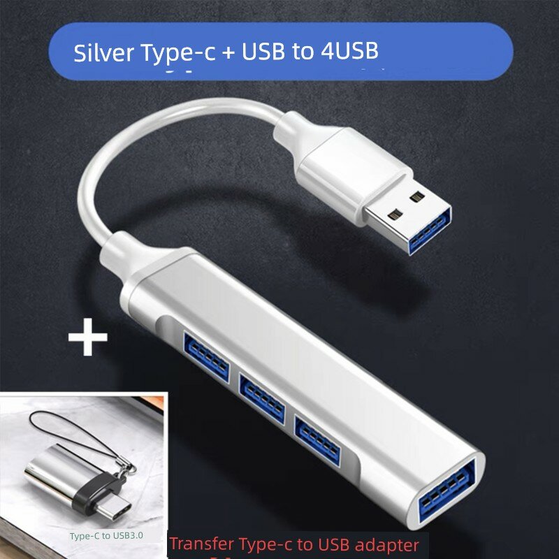 0,1 м Type-C в USB разветвитель для передачи файлов, подключения мобильных жестких дисков и USB-накопителей с