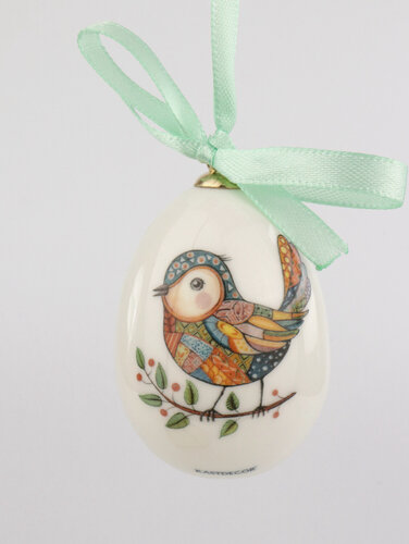 Изображение товара Яйцо пасхальное фарфоровое "Весенняя птичка"