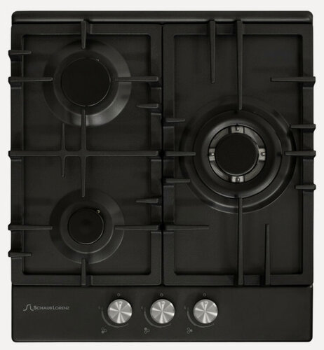 Изображение товара Газовая варочная панель Schaub Lorenz SLK GS4540 46 см, 3 конфорки электроподжиг, черный