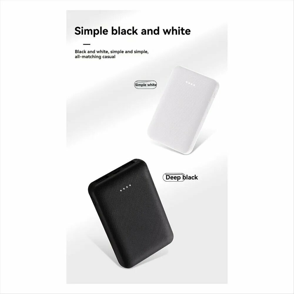 Портативное зарядное устройство Power Bank, мини-устройство для быстрой зарядки, внешний аккумулятор для обогрева, жилета, куртки, шарфа, носков и перчаток, чёрное