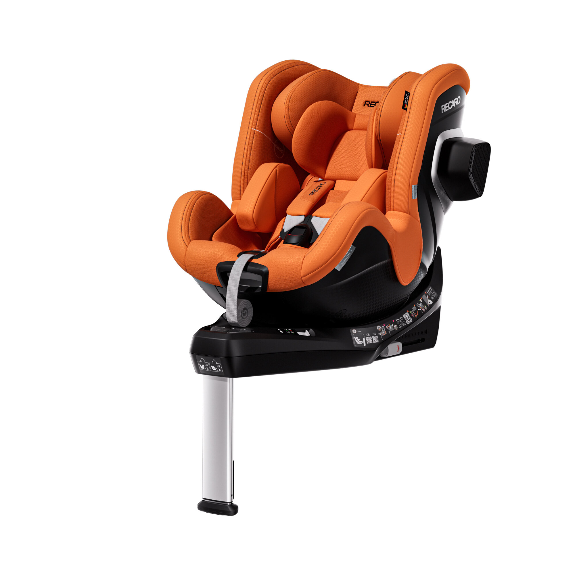 Детское автокресло RECARO Toron 1 Vibrant Orange, группа 0/1, 40-105 cм, c рождения до 4 лет, оранжевый цвет