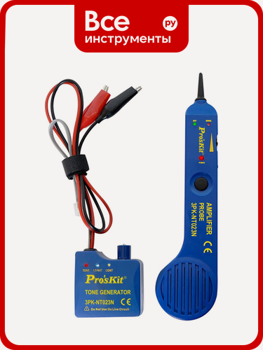 Изображение товара Тестер ProsKit 3PK-NT023N 00234520, повышенный шум, для обнаружения проводки, пластиковый корпус, батарея крона