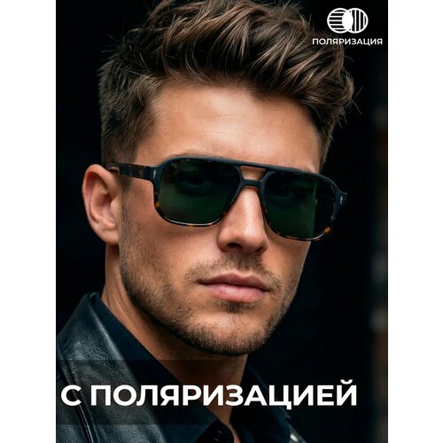 фото Солнцезащитные очки timbersun, коричневый, зеленый
