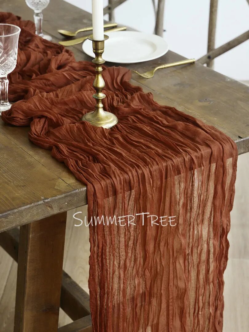 Скатерть-дорожка SUMMERTREE полиэстер/хлопок 1,8/3/4 м Length 4 Meters, Rust