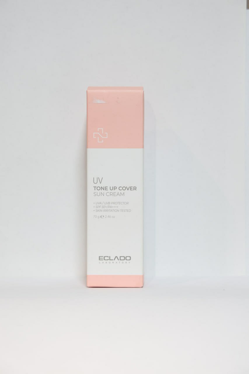 Солнцезащитный крем для лица ECLADO UV Tone Up Cover SPF 50+ PA++++ с выравниванием тона, 70 г