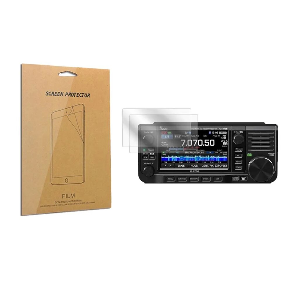 2 * прозрачная защитная пленка для ЖК-экрана для аксессуаров ICOM IC-705/7300/9700