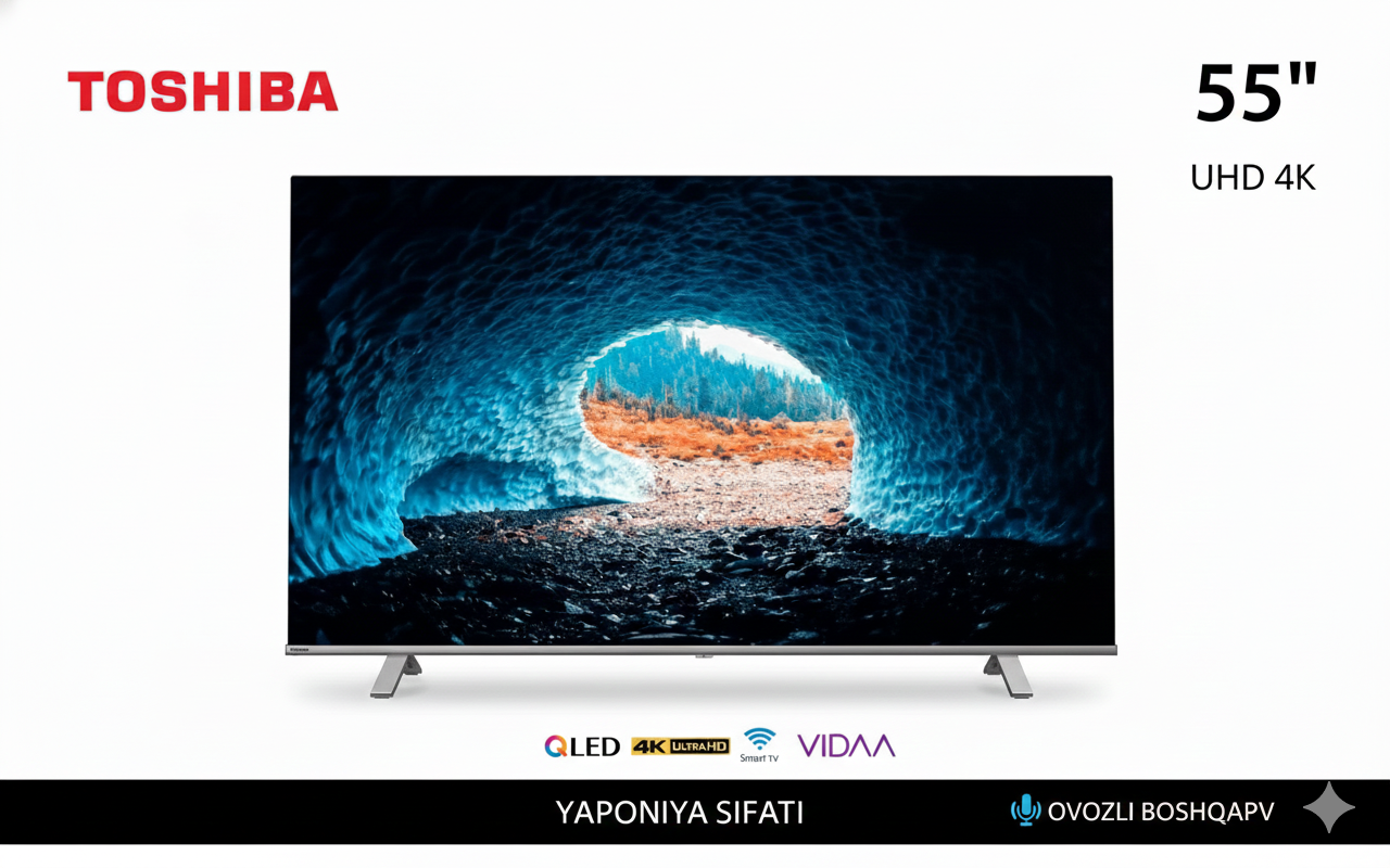Телевизор Toshiba 55C450KE Smart TV 55", серебристый