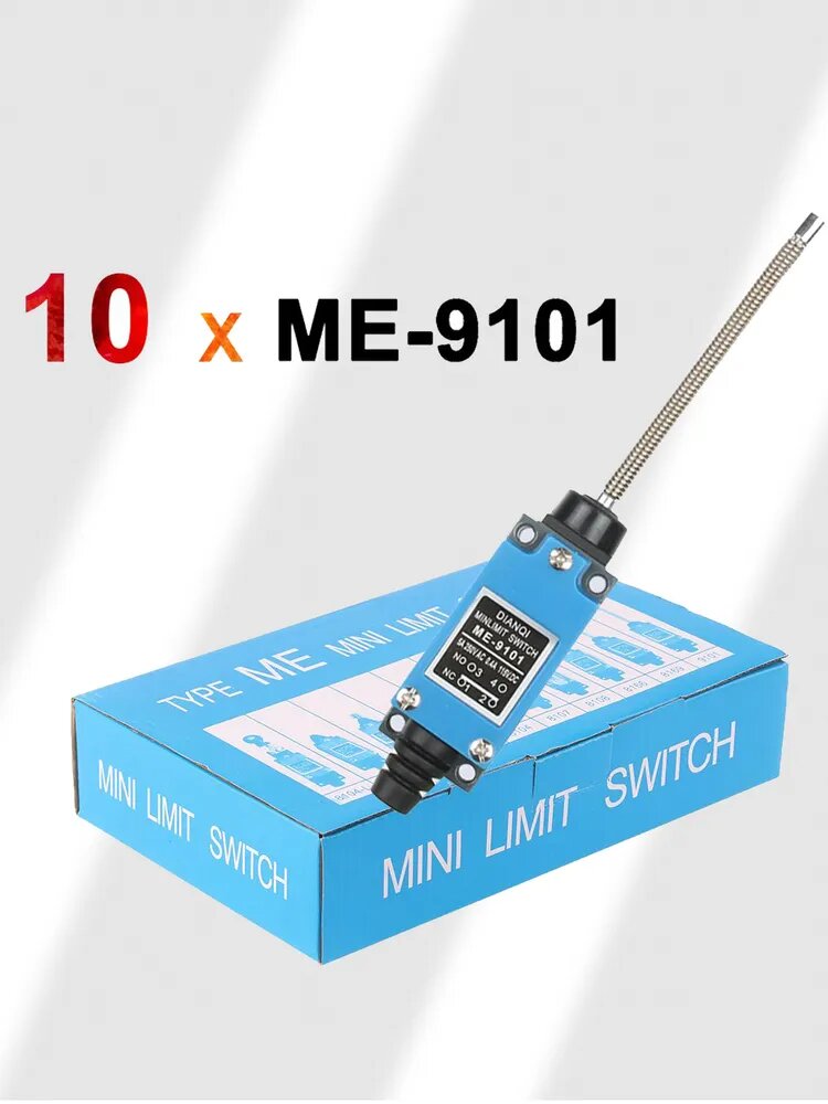 10 кусочков Концевой выключатель ME-9101 Поворотные регулируемые роликовые мини-концевые выключатели TZ-9101 AC250V 5A 1NO 1NC
